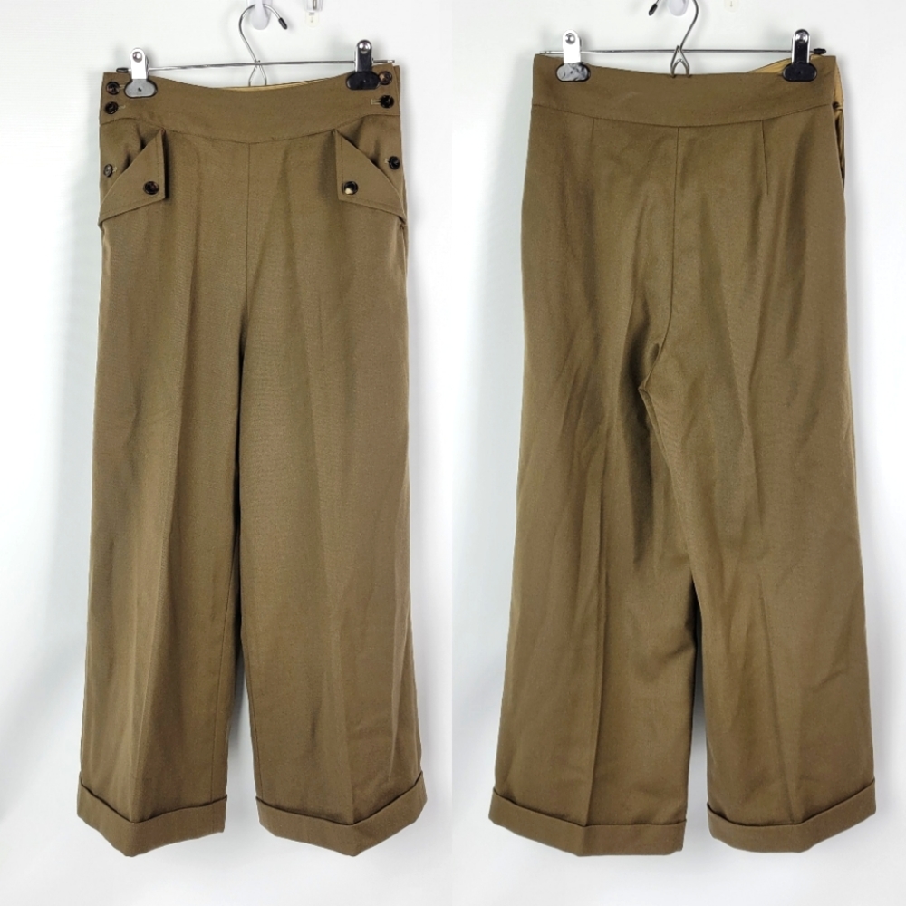 RALPH LAUREN Purple Label Collection Wide Leg Pants Sz 2 - Picture 4 of 15